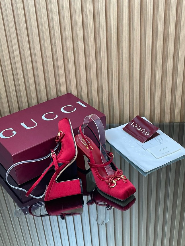 Gucci Womens slingback pump with Horsebit Heel 9.5CM 66924-4