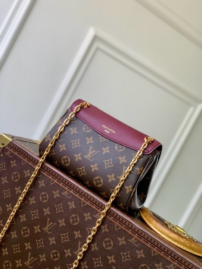 Louis Vuitton Monogram Canvas Original Leather M27066 Purple red