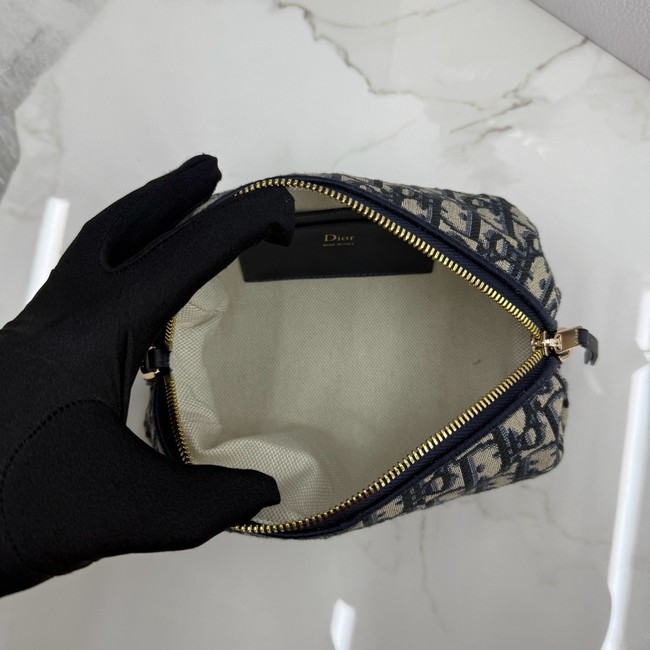 Dior Bow Pouch Blue Dior Oblique Jacquard S3900OT