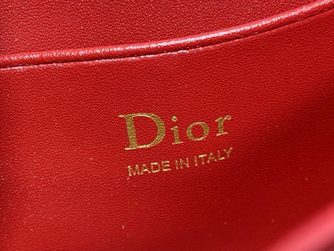 My Dior Mini Bag Cannage patent leather S0984PU red