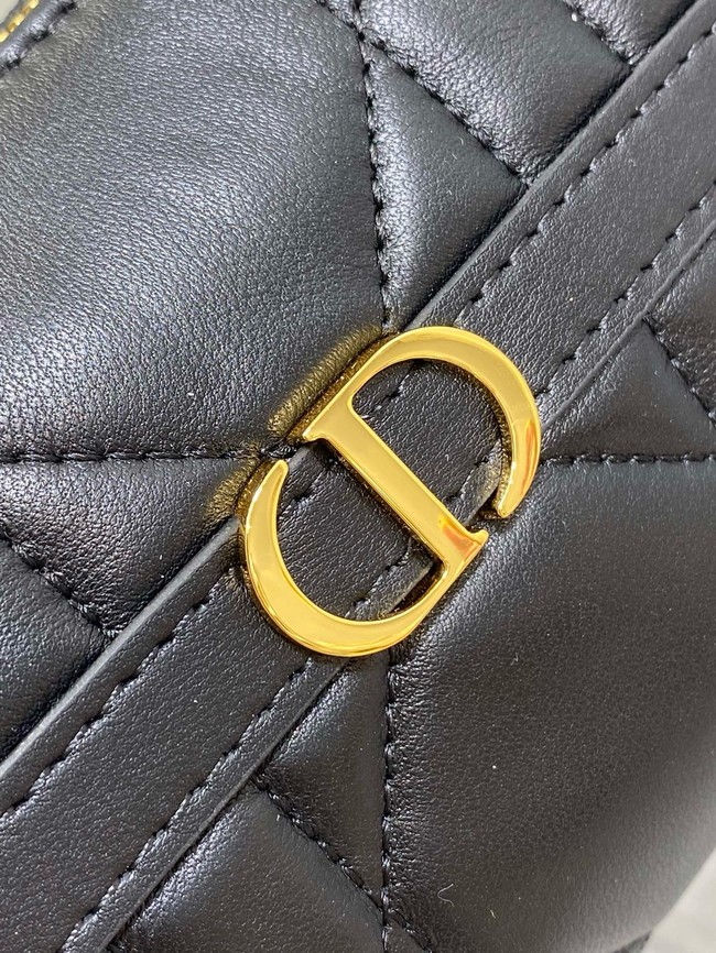 Small DiorTravel Nomad Pouch Cannage Lambskin 5267 black