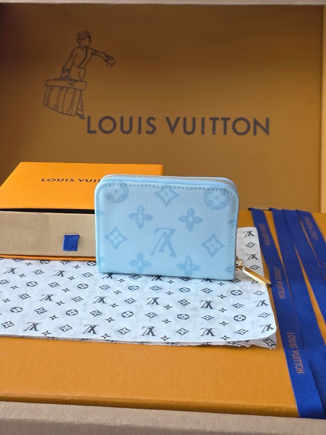 Louis Vuitton Zippy Coin Purse M27721 Bleu Courrier