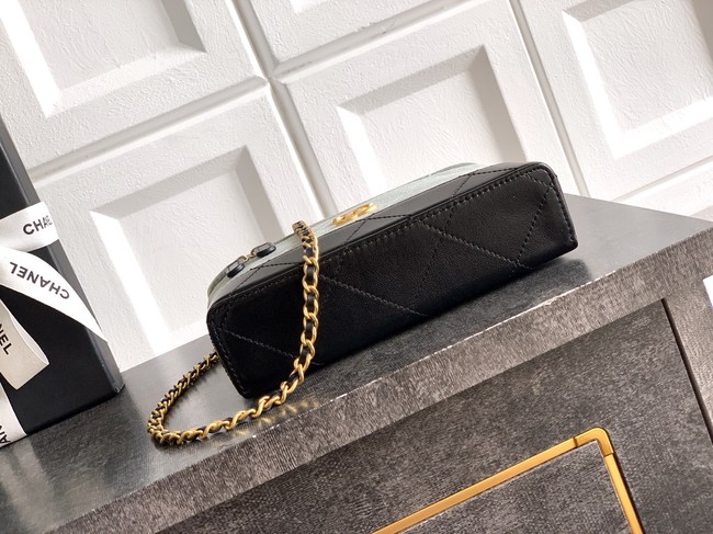 CHANEL Vanity with Chain AP5186 black&green