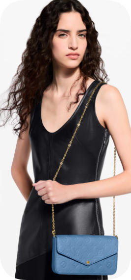 Louis Vuitton Pochette Felicie M28891 Blue Jean