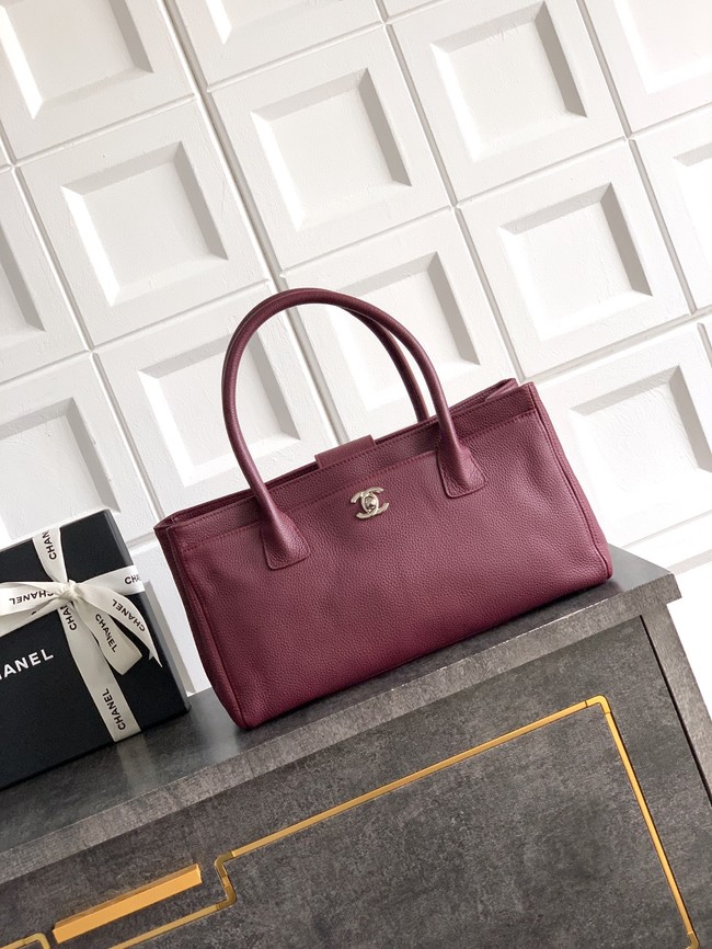 CHANEL Medium Tote Bag AS2156 wine red