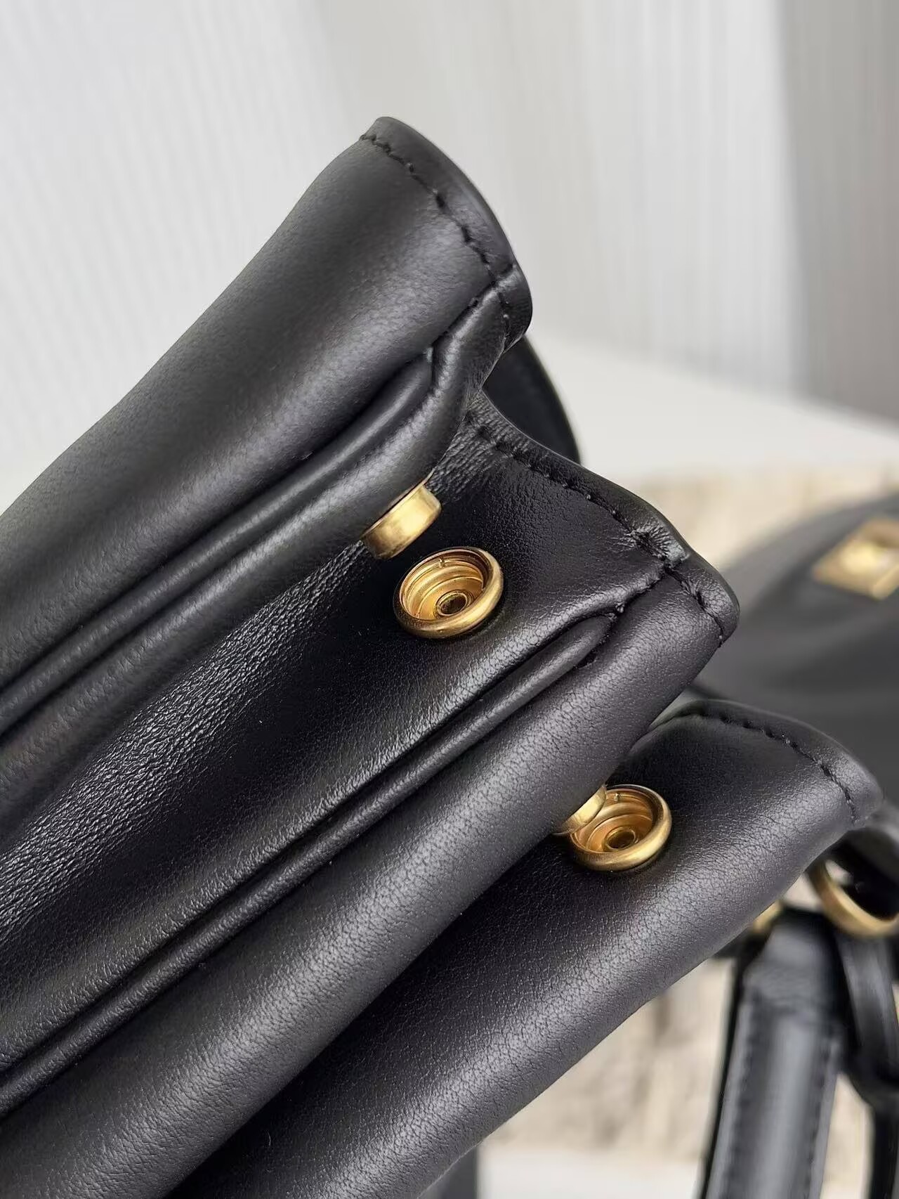 Balenciaga Rodeo Handbag Large smooth calfskin 795459 black gold-tone