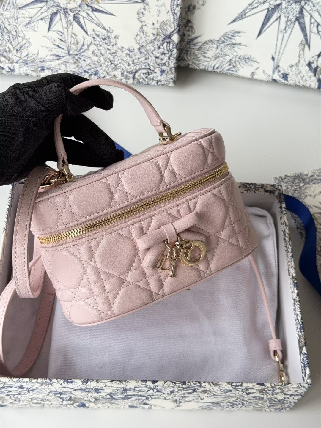 Dior Original Leather Makeup Bag S2603PUQA_M39Z Pink