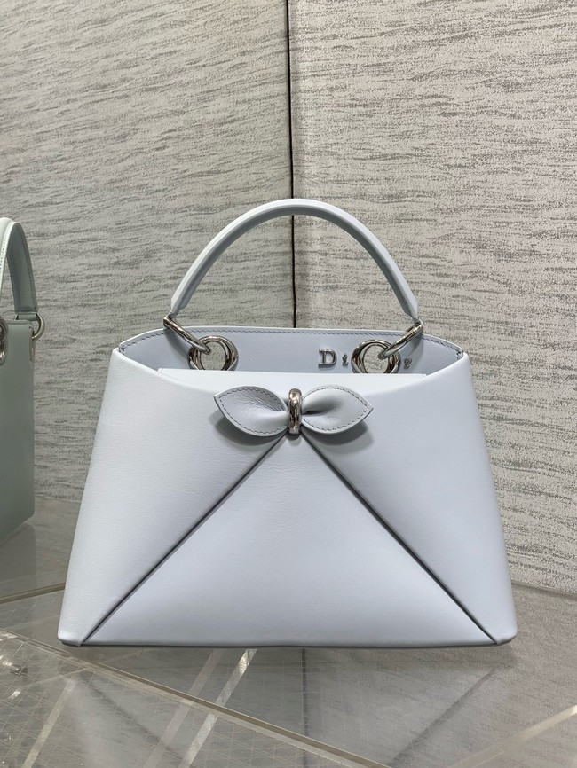 Dior Calfskin small Tote Bag 0737 white
