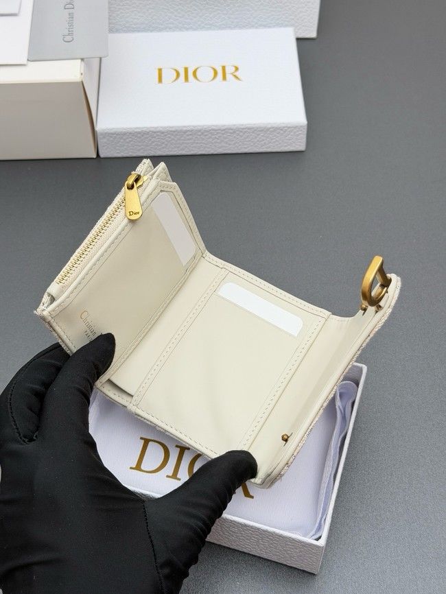 Dior Saddle Bloom Card Holder S5652 Beige