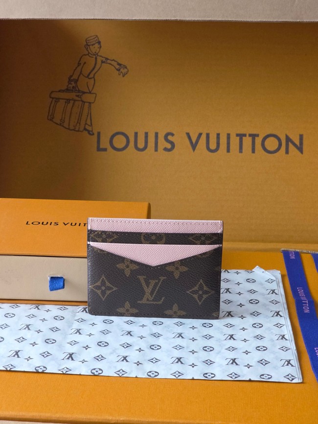 Louis Vuitton Double Card Holder M28233 pink