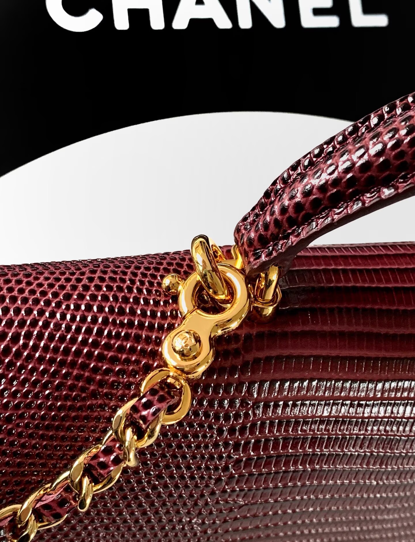 Chanel 26A Original Leather CC Handbag A6430 Burgundy