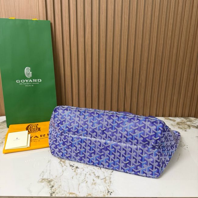 Goyard Goyardine canvas & Chevroches calfskin Large bag CL09P BLUE