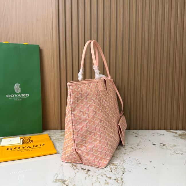 Goyard Goyardine canvas & Chevroches calfskin Large bag CL09P PINK