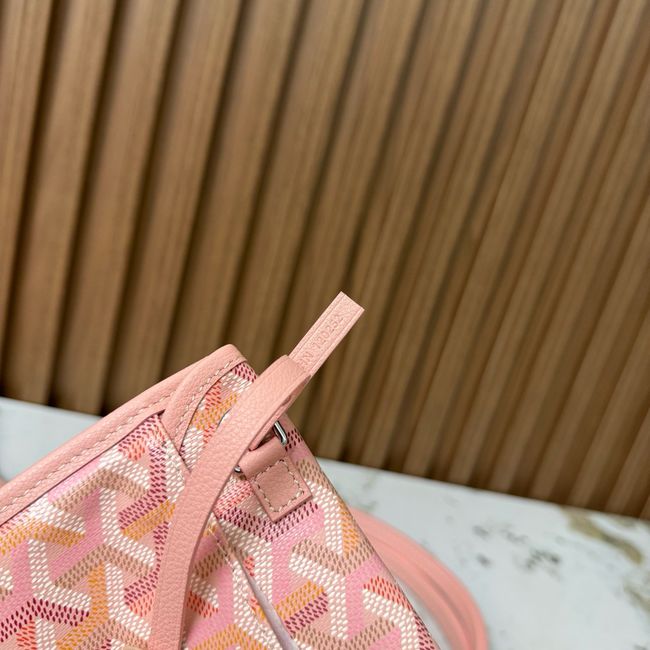 Goyard Goyardine canvas & Chevroches calfskin Large bag CL09P PINK