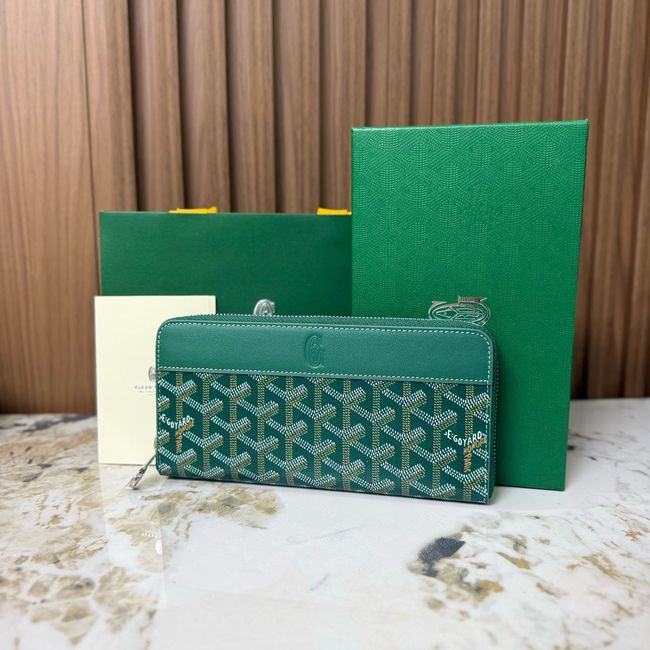 Goyard MATIGNON zip Wallet CL50P green
