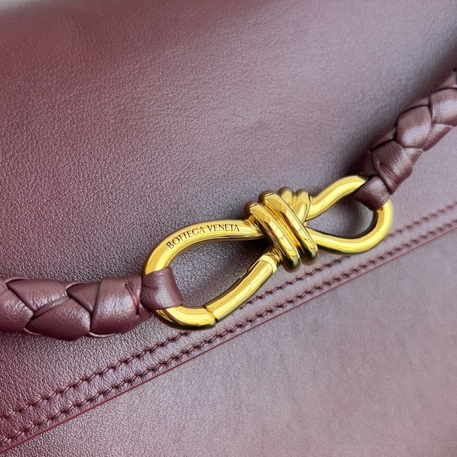 Bottega Veneta Andiamo Pepites Leather Large Bag 12272 Lava red
