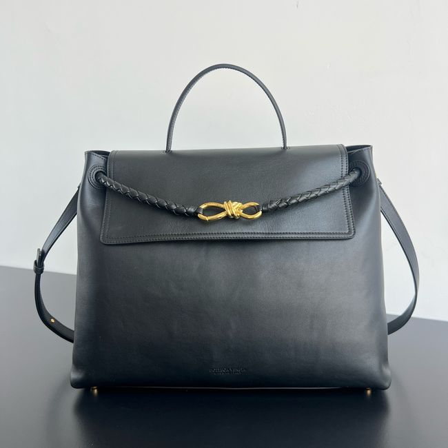 Bottega Veneta Andiamo Pepites Leather Large Bag 12272 black