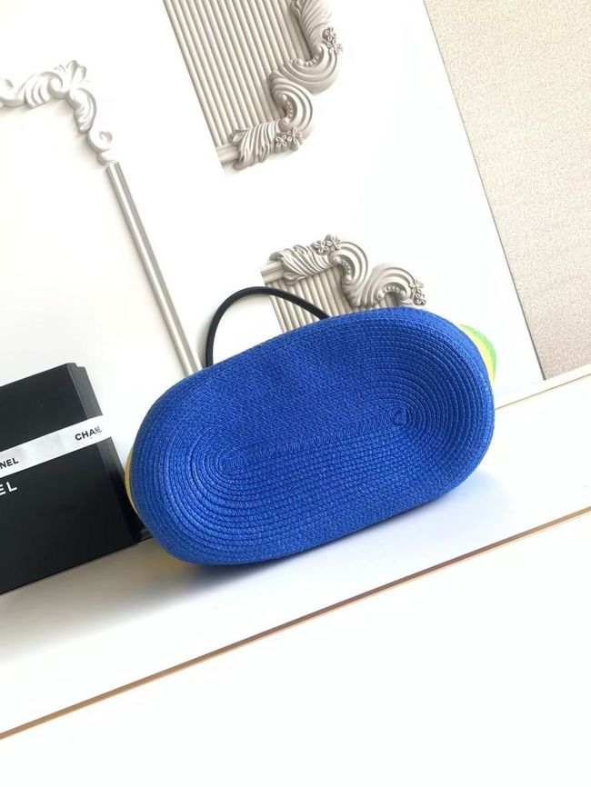 CHANEL Maxi Shopping Bag AS6148 green& yellow & Blue