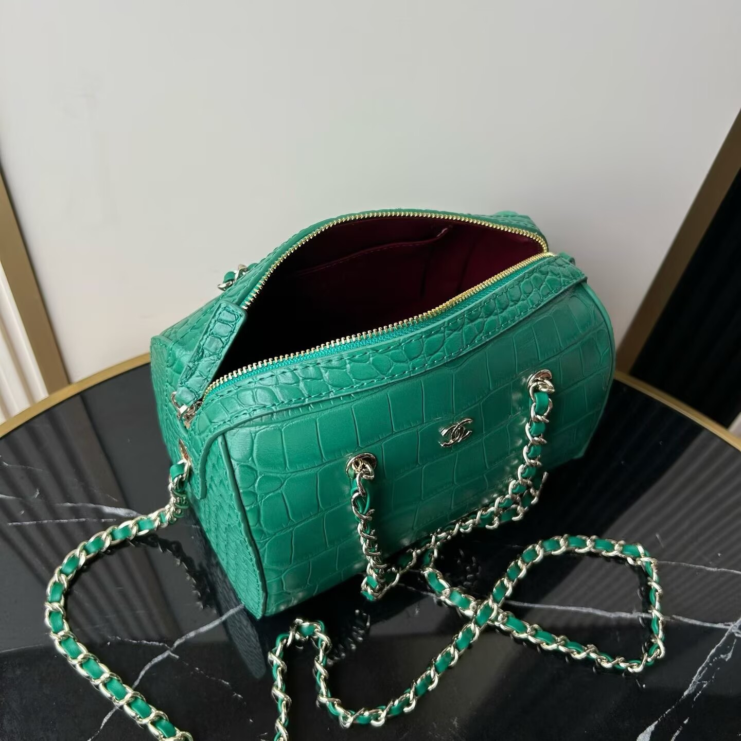Chanel Crocodile Embossed Calfskin Bag 53012 Green