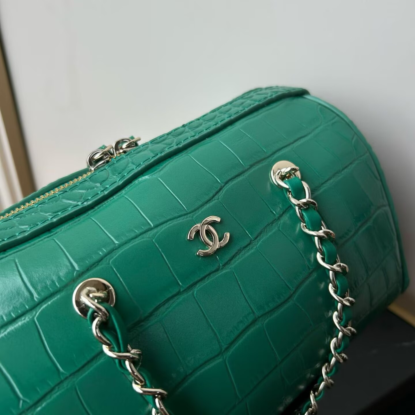 Chanel Crocodile Embossed Calfskin Bag 53012 Green