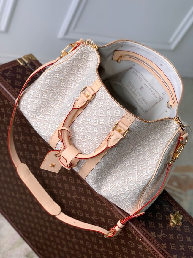 Louis Vuitton Keepall Bandouliere 45 M29670 Peuplier Beige