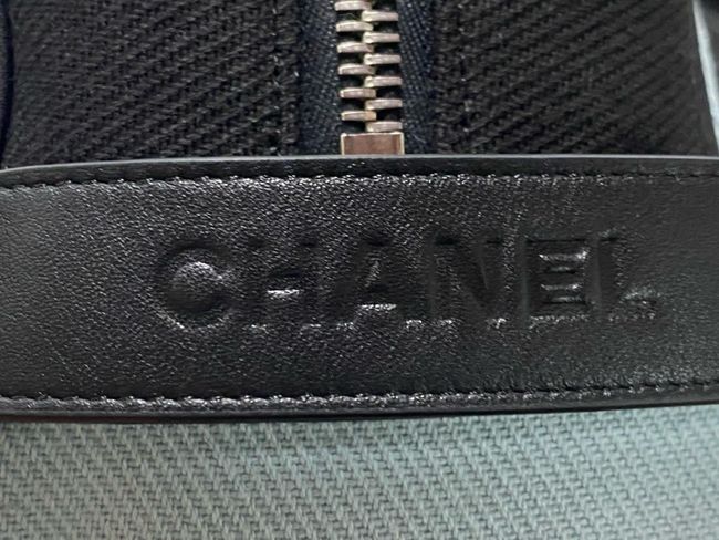Chanel Large Zipped Pouch AP5267 Blue & Black