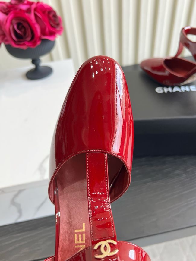 Chanel Lambskin Mary Janes high heels 8.5CM 64104-2