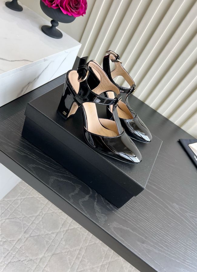 Chanel Lambskin Mary Janes high heels 8.5CM 64104-3