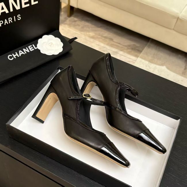 Chanel Lambskin Mary Janes high heels 8.5CM 64105-1