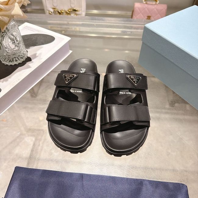 Prada Matelasse nappa leather flatform slides 64113-1