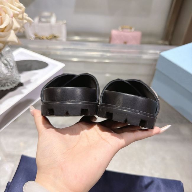 Prada Matelasse nappa leather flatform slides 64113-3