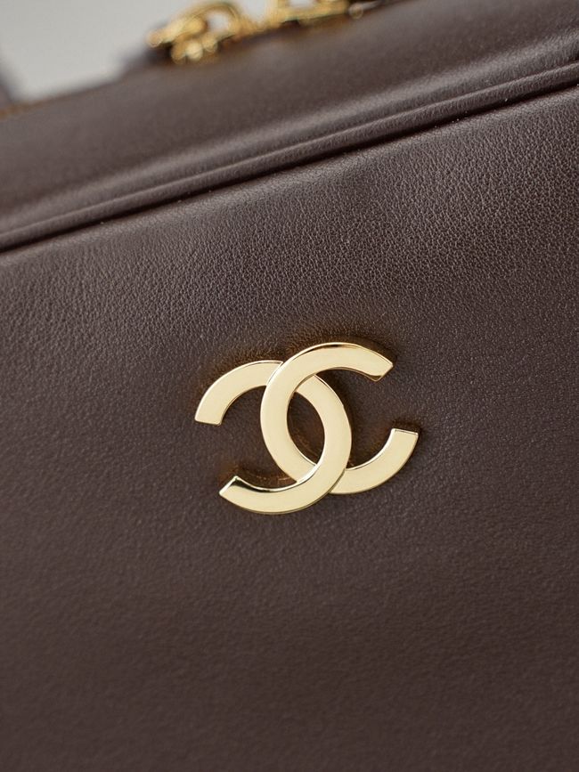 Chanel Large Bowling Bag AS6211 dark brown