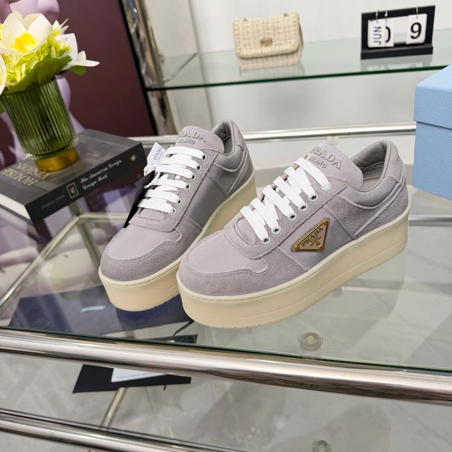 Prada Downtown Bold Re-Nylon and suede sneakers 1E792M-2