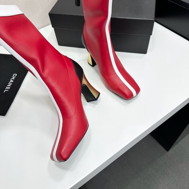 Chanel Mid-Calf Boots Shiny Calfskin 64176-4