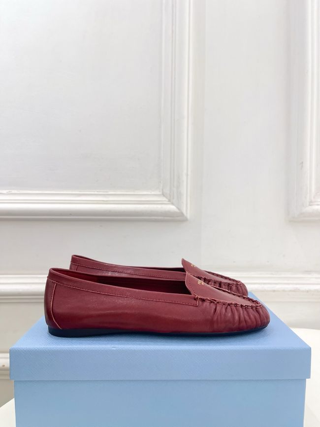 Prada Shuffle antiqued leather loafers 64173-3