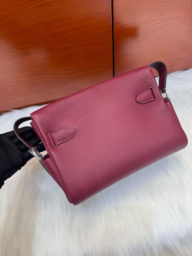 Hermes kelly messenger bag H08801 Wine