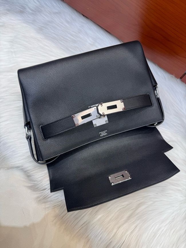 Hermes kelly messenger bag H08801 black