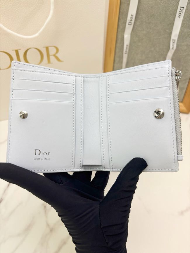 Lady Dior Dahlia Wallet Craie Cannage Lambskin S2065-2