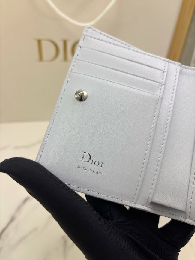 Lady Dior Dahlia Wallet Craie Cannage Lambskin S2065-2