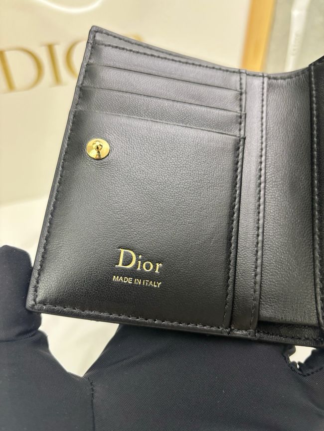 Lady Dior Dahlia Wallet Craie Cannage Lambskin S2065-6
