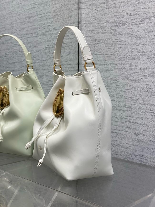 Dior Calfskin Medium Tote Bag 67534 Ivory