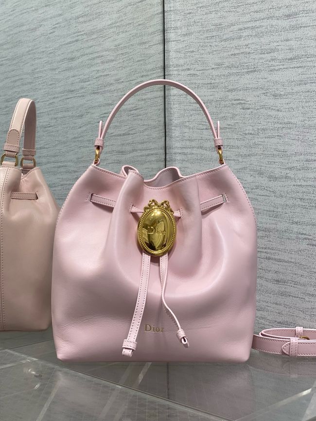 Dior Calfskin Medium Tote Bag 67534 pink