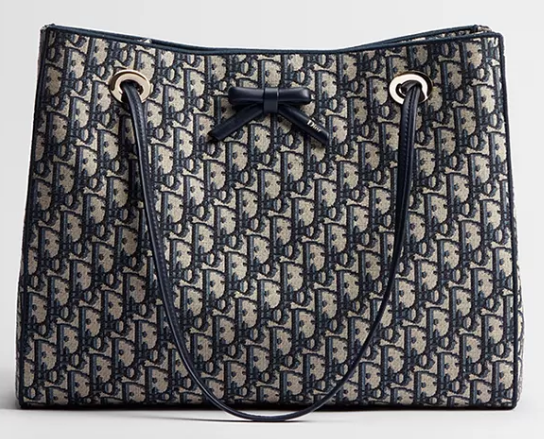 Medium Dior Promenade Shopping Bag Blue Dior Oblique Jacquard M1409O