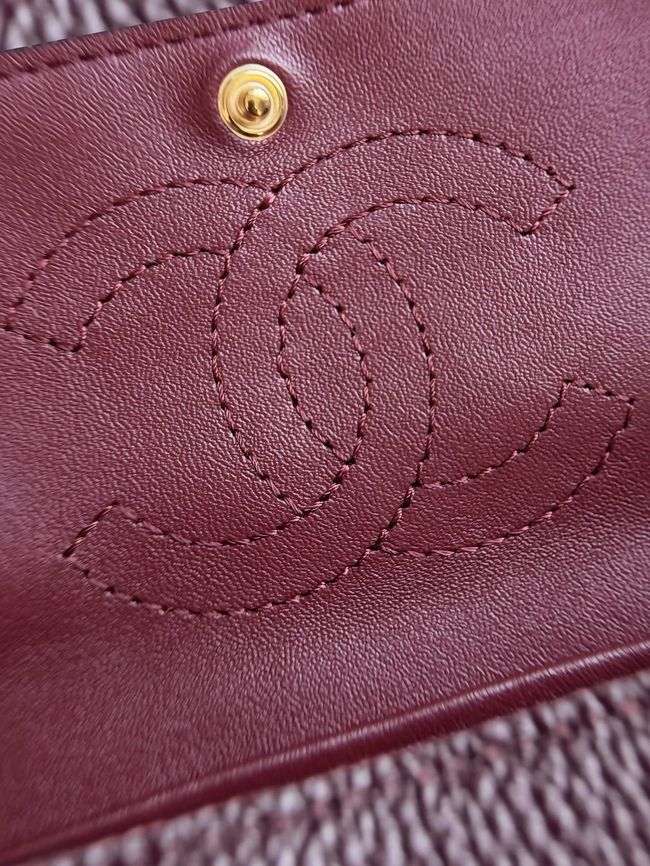 Chanel Mini Flap Bag AS6573 burgundy&gold-Tone Metal