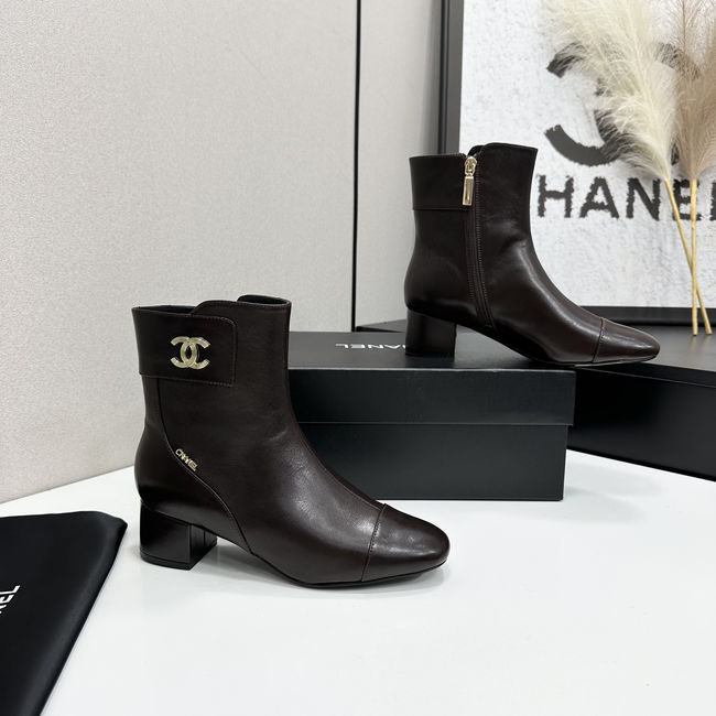 Chanel Mid-Calf Boots Shiny Calfskin 95408-3