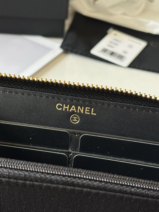 Chanel Classic Zipped Wallet AP5077 black
