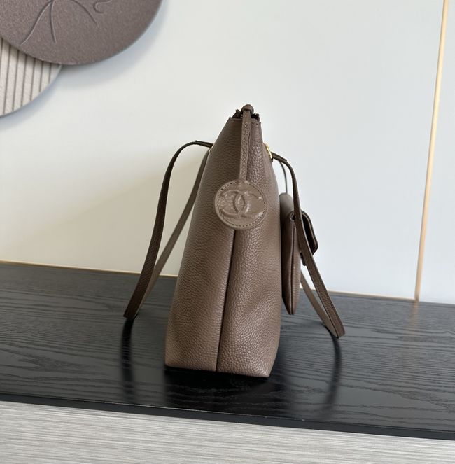 Chanel Shopping Bag Grained Calfskin AS6483 brown