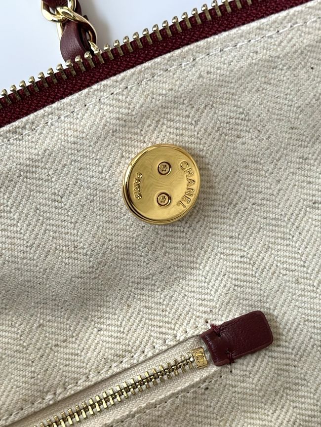 Chanel Shopping Bag Suede AS6483 Burgundy