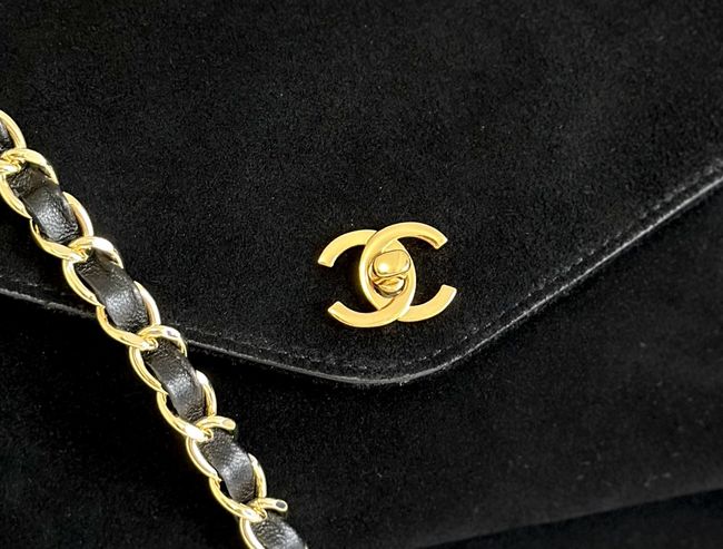 Chanel Shopping Bag Suede AS6483 black