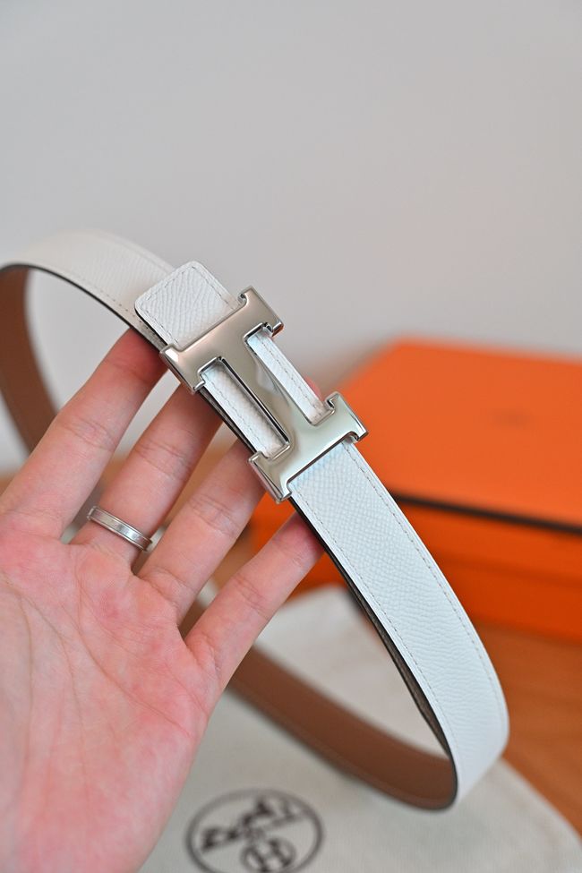 Hermes Constance buckle & double-sided leather belt 24mm H07457-6